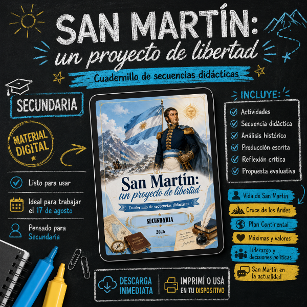 Producto - SECUNDARIA: San Martin y su proyecto de libertad.