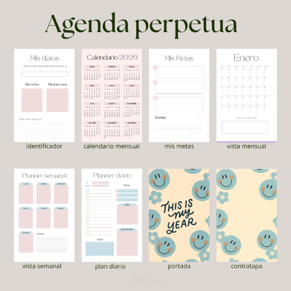 Producto - Agenda perpetua This is my year digital