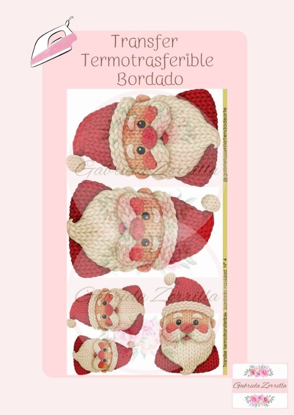Producto - Transfer Termo transferible bordado Navidad N-4