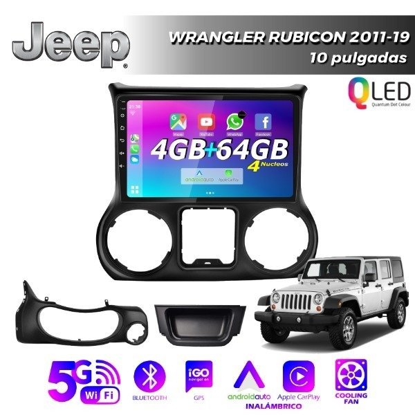 Producto - MULTIMEDIA JEEP WRANGLER  2011/19 , 4G 64 MEMO - 9" CON CAR PLAY Y ANDROID AUTO