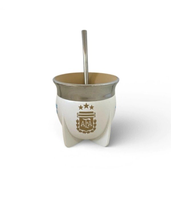 Producto - MATE TRADICIONAL AFA BOCA ABIERTA BLANCO - 1