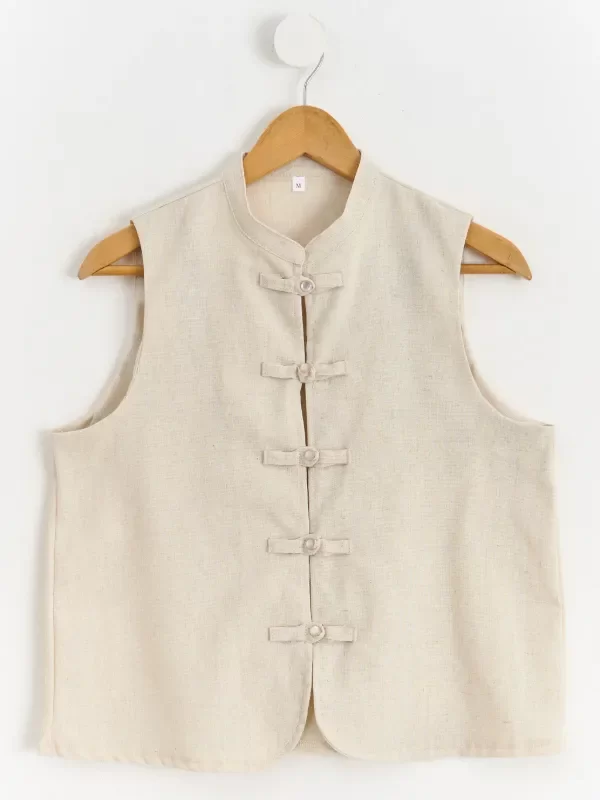 Producto - Chaleco Nelly (Lino Sastrero) Beige
