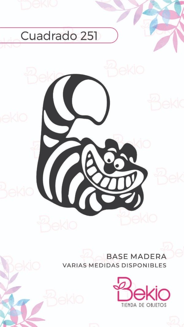 Producto - Sello Cuadrado 251 - Gato de Cheshire