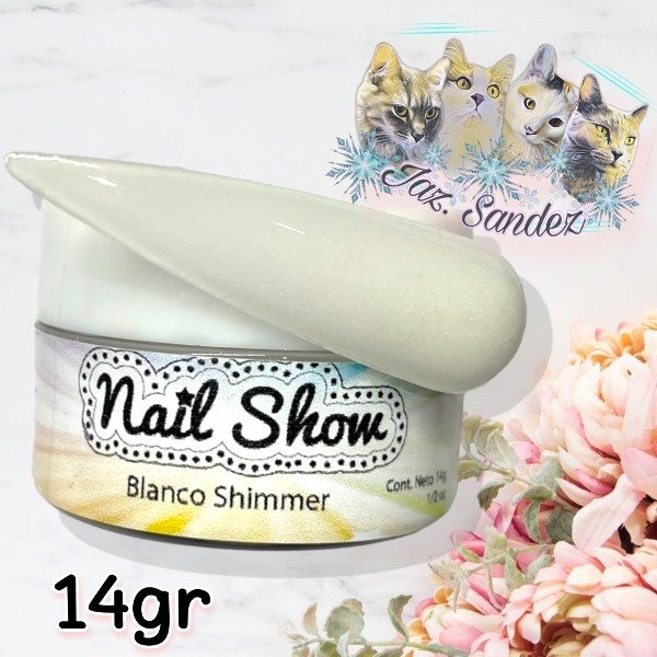 Producto - POLIMERO NAILSHOW 14GR BLANCO SHIMMER