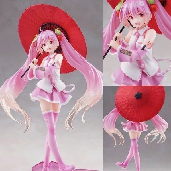 Producto - Figura Miku Hatsune Sakura Sombrilla - Vocaloid -  22 cm