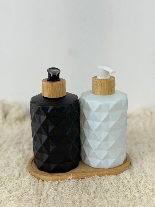 Producto - Set de 3 piezas CERAMICA+BAMBU DUCHA