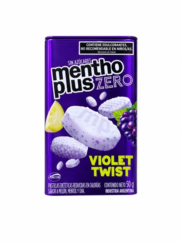 Producto - Lata Pastillas MenthoPlus Violet Twist 50gr