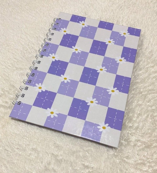 Producto - Cuaderno Anillado Tapada Dura Cuadraditos lilas