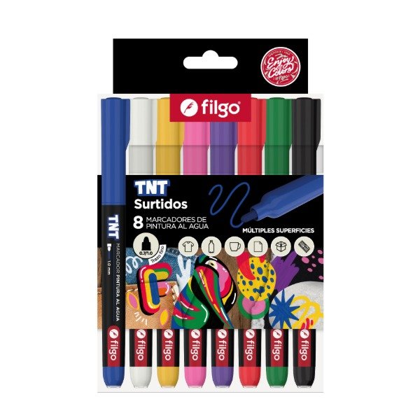 Producto - Marcador TNT 1.0 mm x8 colores surtidos FILGO