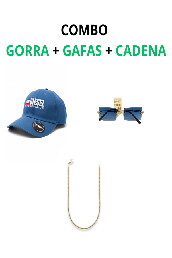 Producto - COMBO GORRA + GAFAS + CADENA
