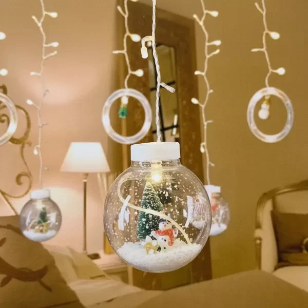 Producto - Cortina Led Esferas con decoracion