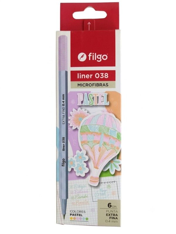 Producto - Microfibras Colores Pastel - Filgo Liner 038 x 6 unidades