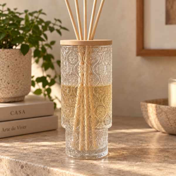 Producto - VASO DIFUSOR CON BASE ARABESCO FLORAL
