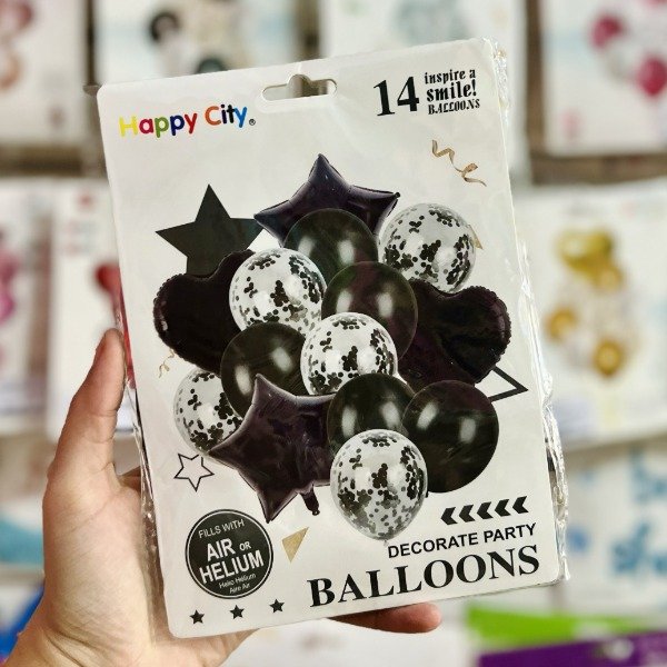 Producto - Set de globos NEGRO 14 pcs