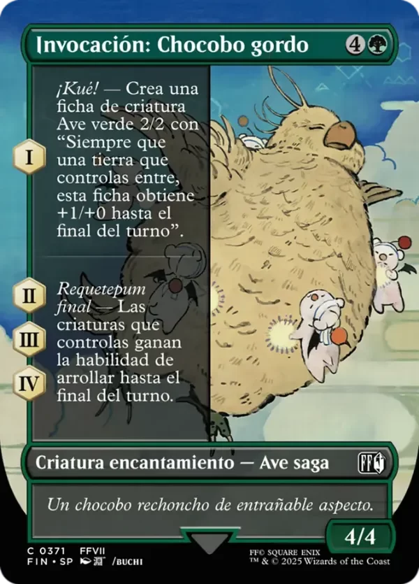 Producto - Invocación: Chocobo gordo / Summon: Fat Chocobo #371 Borderless  Final Fantasy