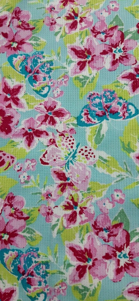 Producto - Bandana tusor verde con rosas