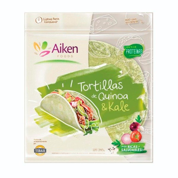 Producto - Tortillas de Quinoa y Kale x 210g AIKEN