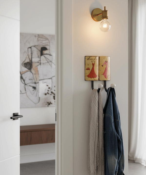 Producto - Perchero De Pared De Chapa 2 Perchas Largo 21 Cm (960)