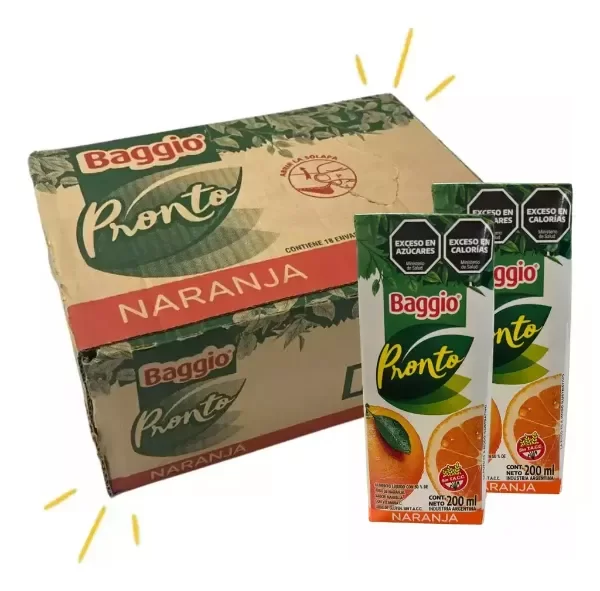 Producto - Baggio Jugo Pronto 200 ml x 18 u (cada uno 527) Seleccionar Sabor