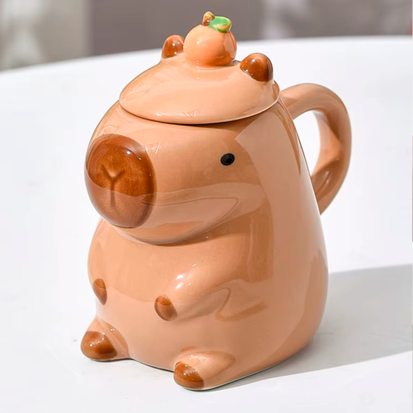 Producto - Taza Capibara Marrón Céramica 400 ml