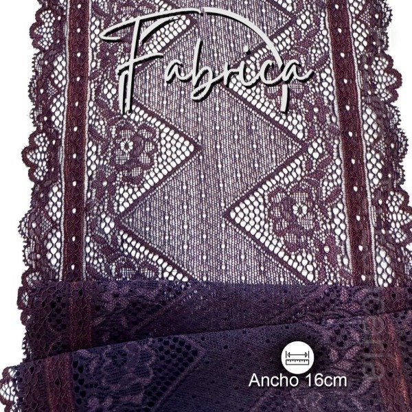 Producto - PS333 Puntilla Uva. Medida: 16cm (por metro)
