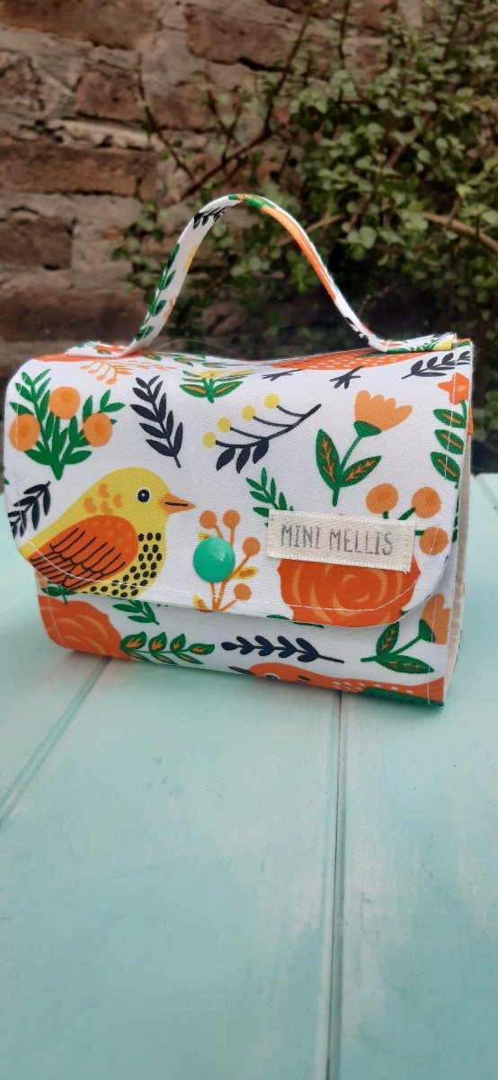 Producto - Portataza pajaritos naranja