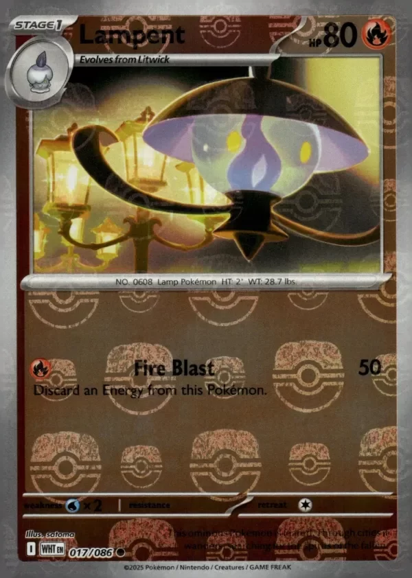 Producto - Lampent (Master Ball Pattern) - 017/086 - White Flare - Holo