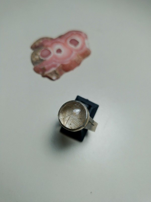 Producto - Anillo de Cuarzo Rutilo dorado en Plata 925