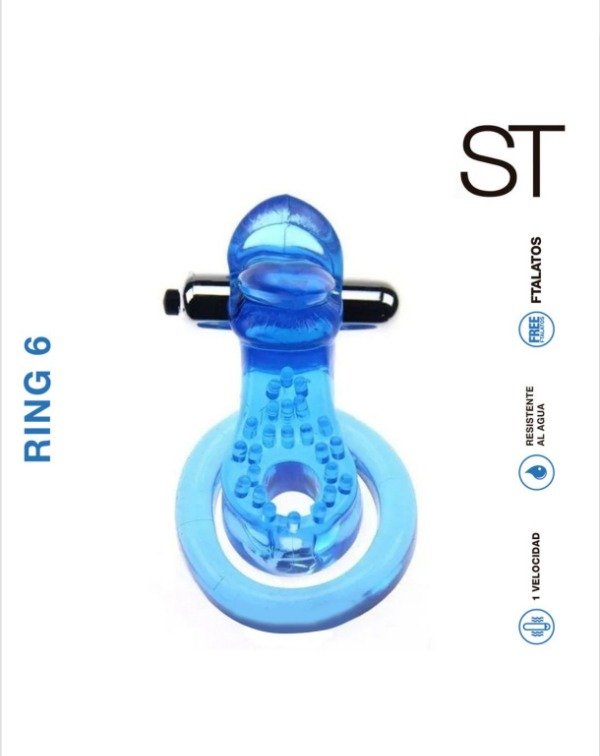 Producto - Ring 6 blue anillo vibrador