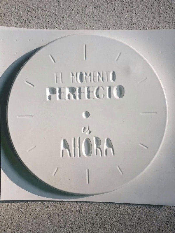 Producto - Molde Reloj de Pared El momento perfecto es ahora