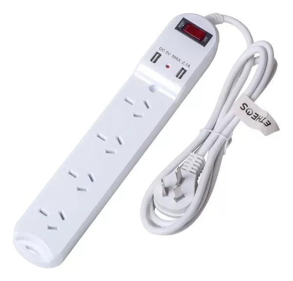 Producto - Prolongador múltiple 4 tomas mas 2 USB x 5