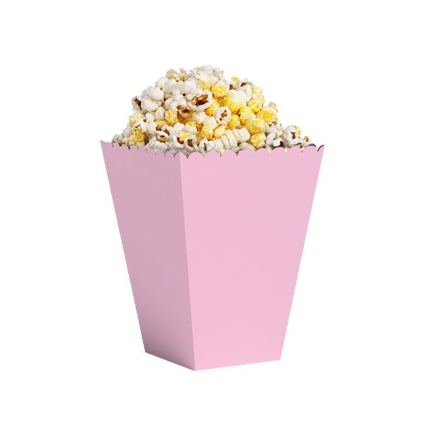 Producto - Cajita pochoclera x10un color rosa pastel