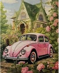 Producto - DIAMOND PAINTING 30X40 HI STONE AUTO ROSA