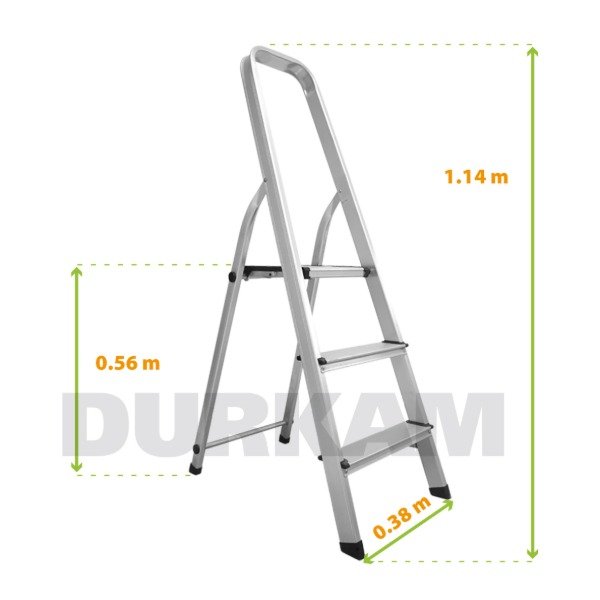 Producto - Escalera de aluminio tipo hogareña de 3 escalones