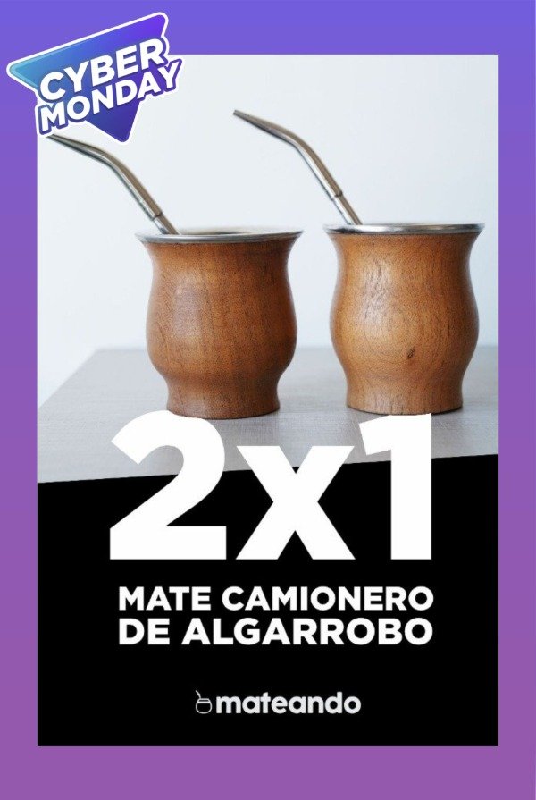 Producto - 2X1 MATE CAMIONERO DE ALGARROBO