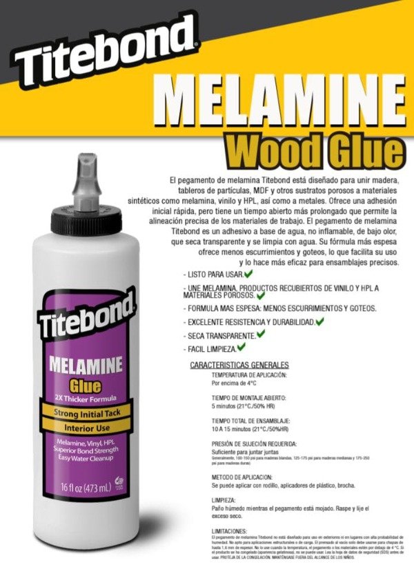 Producto - Titebond MELAMINE
