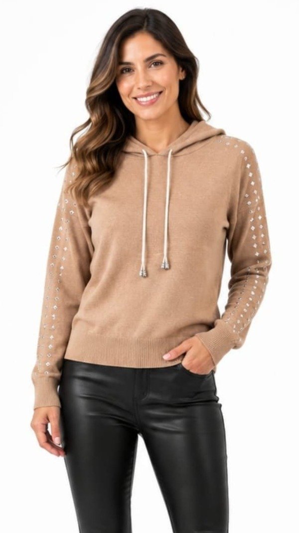 Producto - BRUNA - SW CON CAPUCHA BRILLO