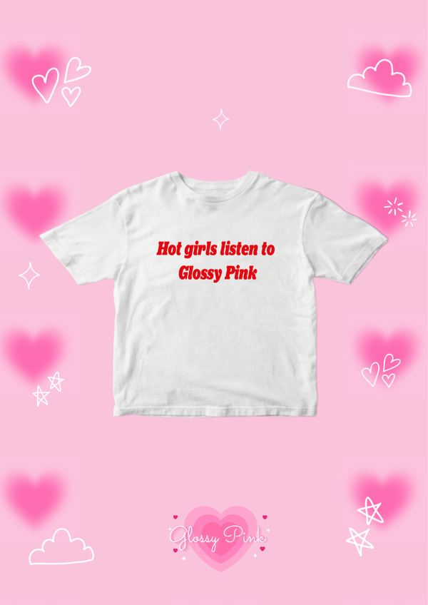Personaliza tu Baby Tee HOT GIRLS LISTEN TO de algodón