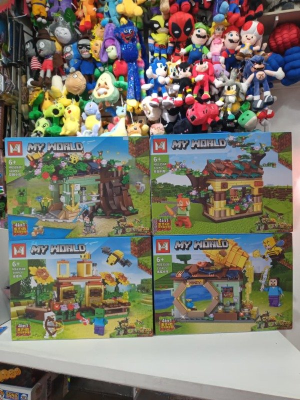 Producto - 4x3 legos Minecraft "Aventura Primaveral" escenario completo