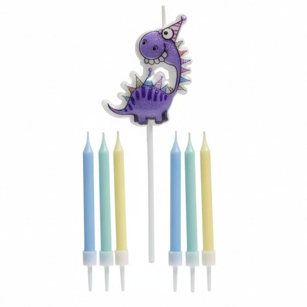 Producto - 6 VELAS + DINOSAURIO