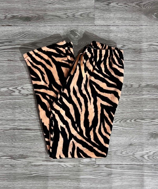 Producto - Pantalón plush cebra marron y negro