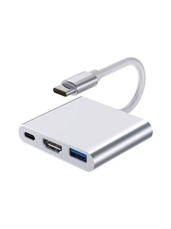 Producto - ADAPTADOR TIPO C MACHO A 3 PUERTOS USB C-HDMI-USB