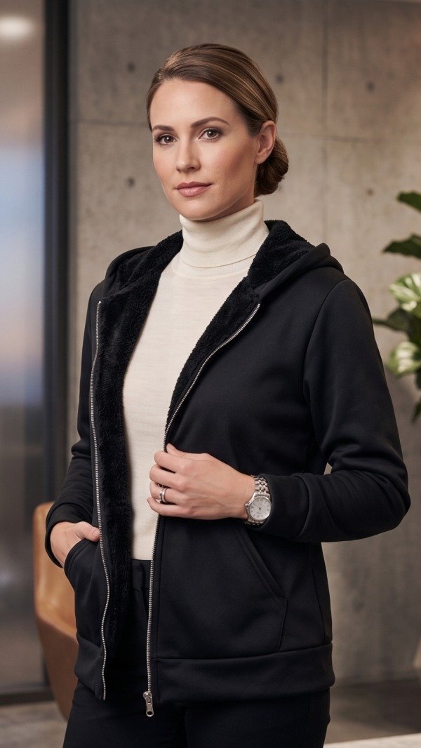 Producto - CAMPERA PELUCHE COLOR NEGRO