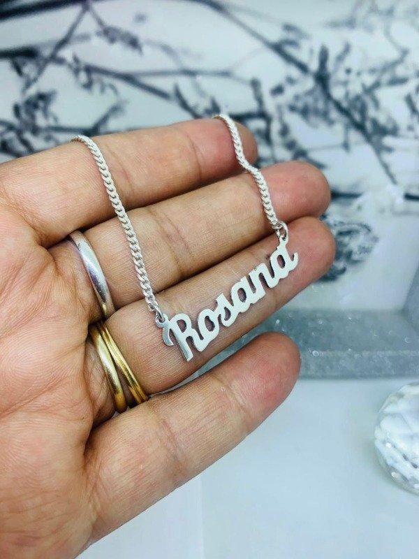 Producto - DIJE NOMBRE PLATA 925 + CADENA PLATA 925