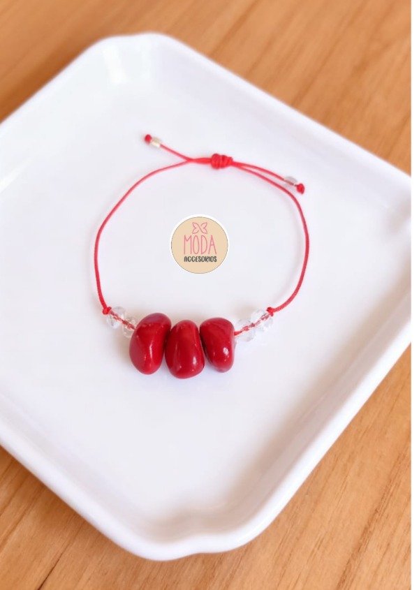 Producto - Pulsera de piedras naturales  coral