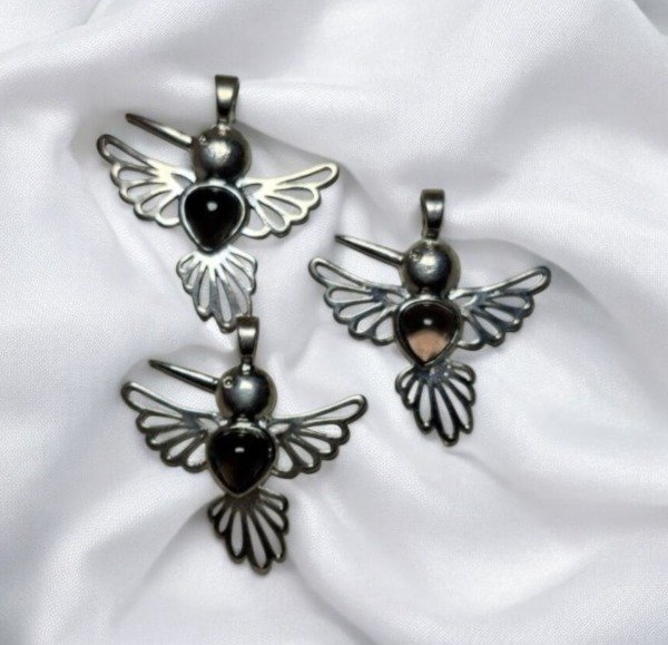 Producto - Colibri baño de plata con piedra