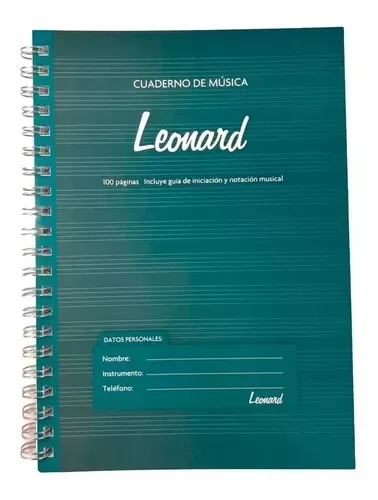 Producto - LEONARD cuaderno pentagramado espiral - 0