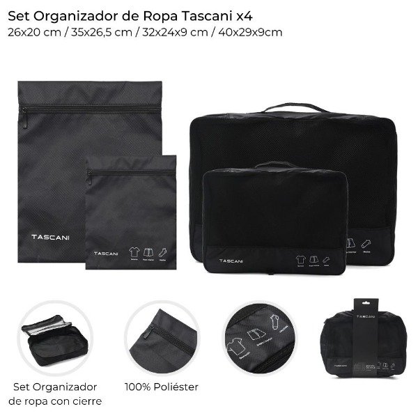 Producto - Set Organizador de Ropa x 4 u - TASCANI - 0