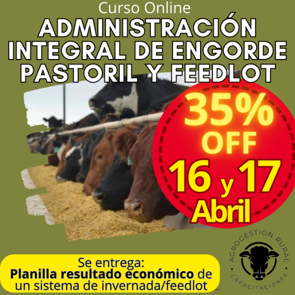 Producto - Curso Online: Administración Integral de Engorde Pastoril y Feedlot