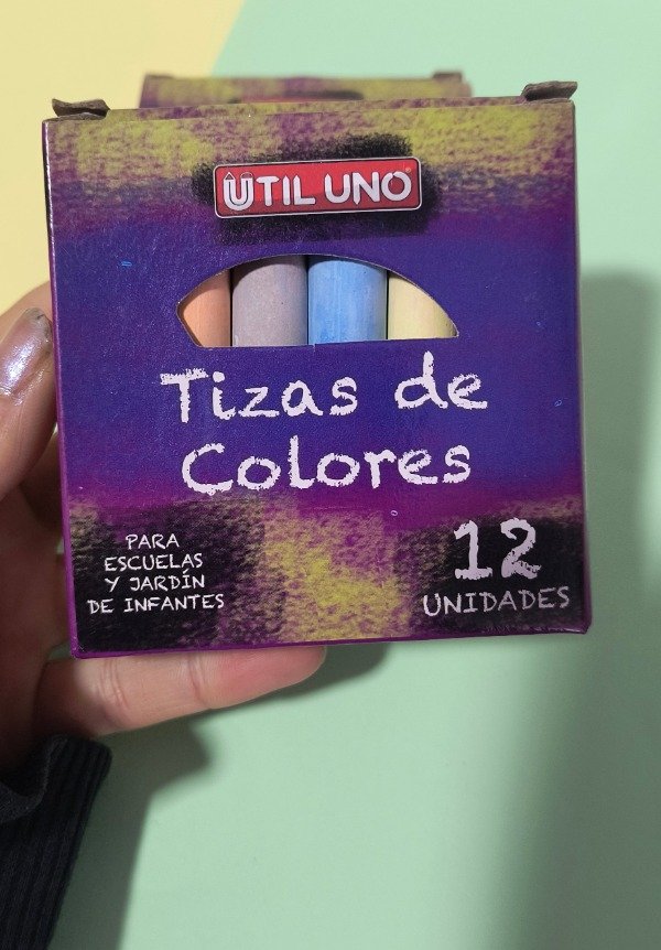 Producto - Tizas de colores útil uno x 12 unid